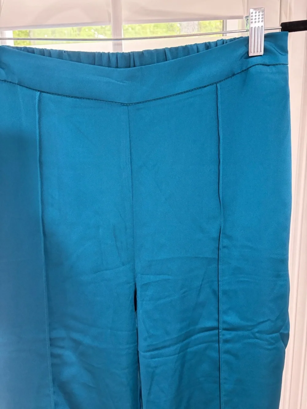 NWT Sincerely Jules Teal Wide-Leg Silky Dress Pants